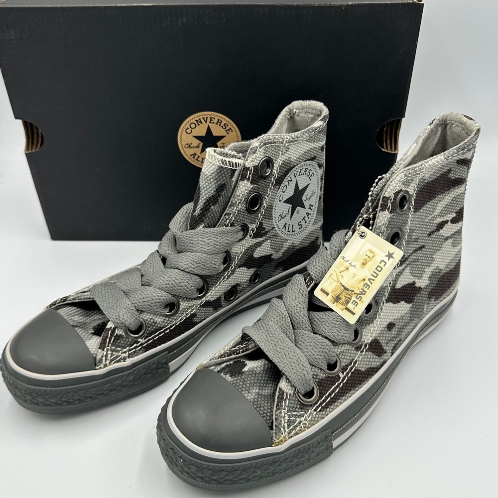 Converse Chuck Taylor All Star Camo Black/Charcoal Grey Hi Sneakers Women's 6.5